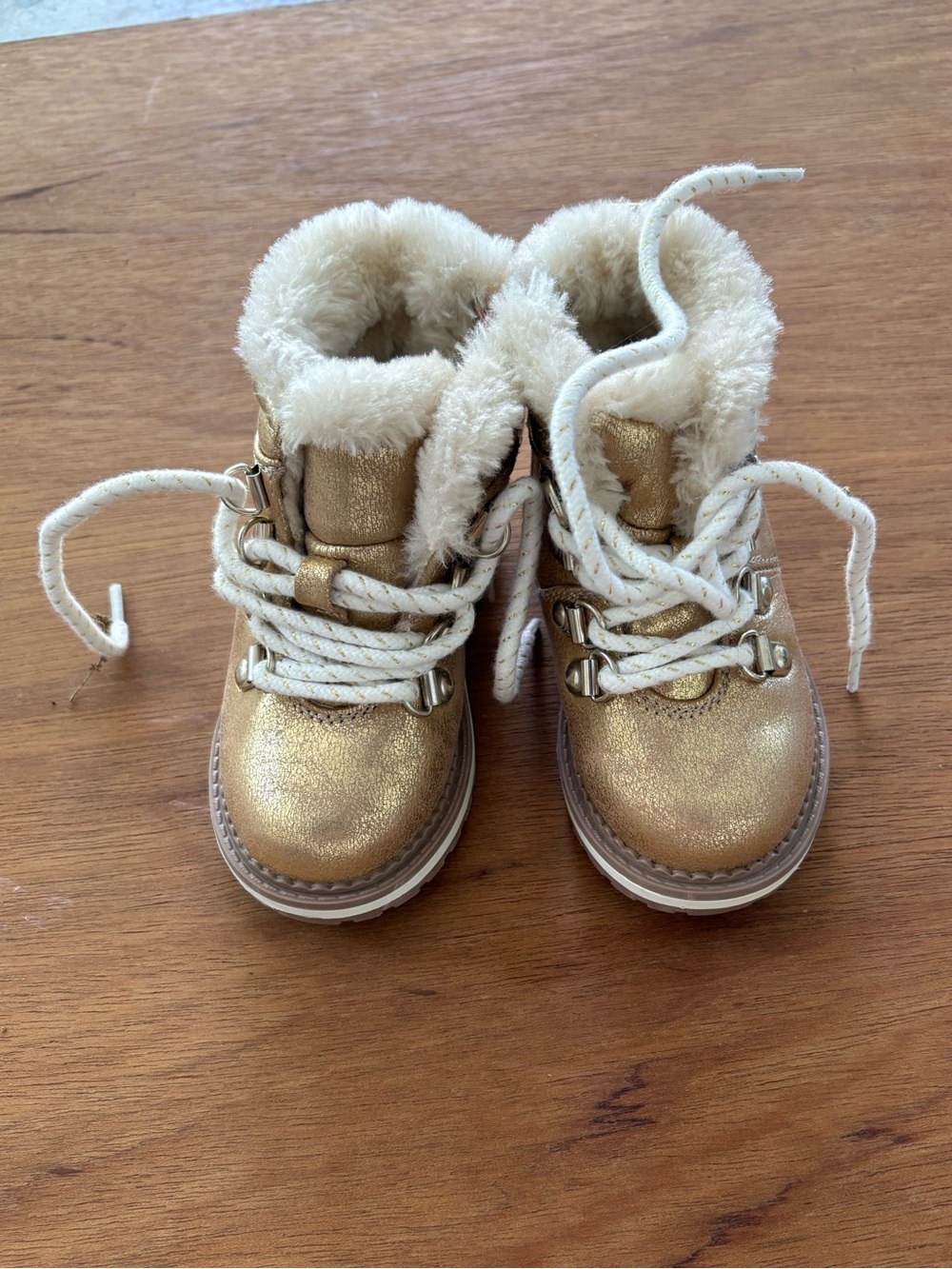 Gold Faux-Fur Lined Kids Boots - Cat and Jack